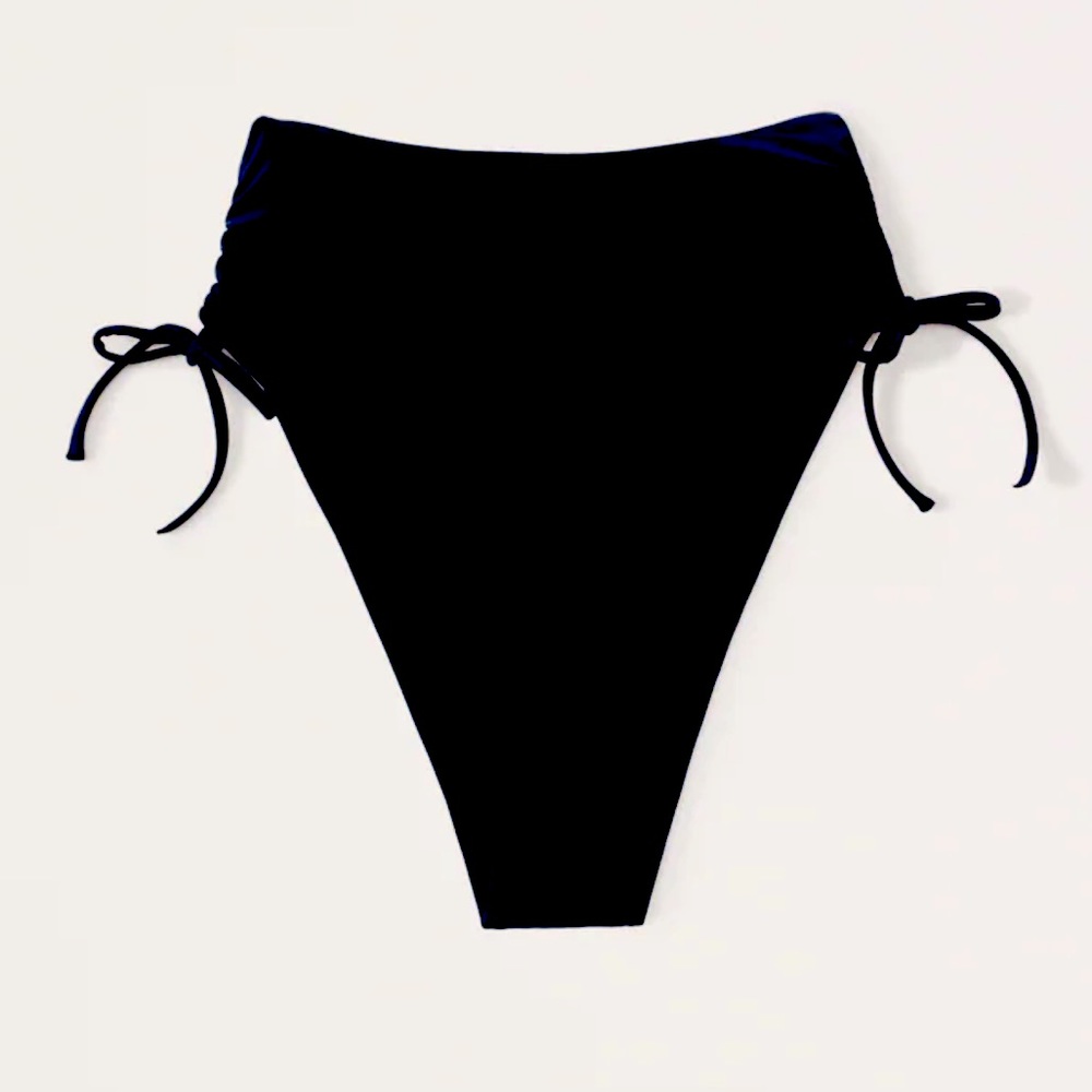 Cinch Tie High-Waist High-Leg Cheeky Bottoms L